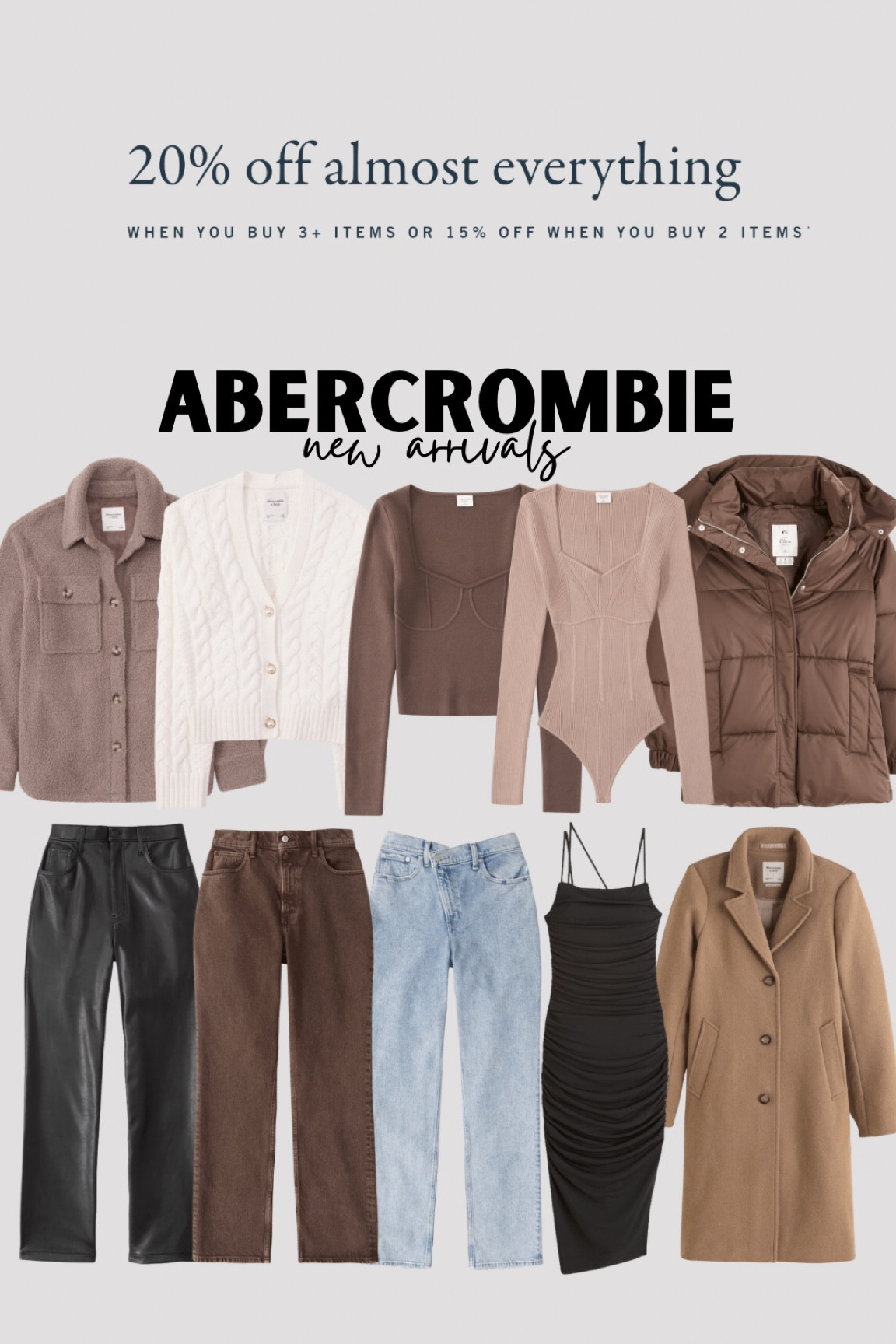 Abercrombie new arrivals / save up to 20%

#LTKSeasonal #LTKsalealert
