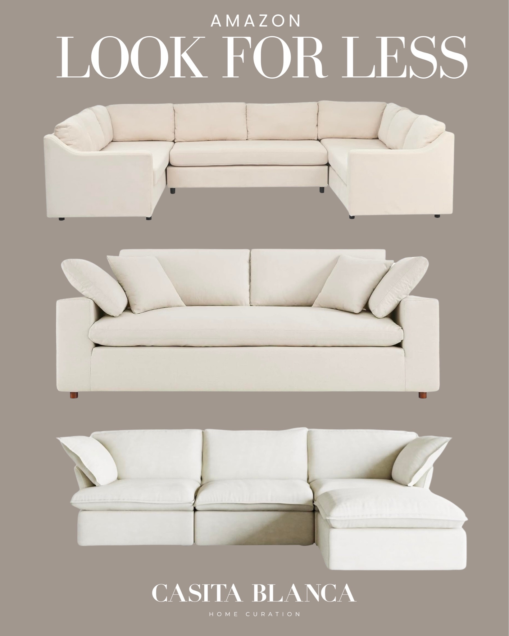 Amazon look for less - sofa’s and sectionals

Amazon, Rug, Home, Console, Amazon Home, Amazon Find, Look for Less, Living Room, Bedroom, Dining, Kitchen, Modern, Restoration Hardware, Arhaus, Pottery Barn, Target, Style, Home Decor, Summer, Fall, New Arrivals, CB2, Anthropologie, Urban Outfitters, Inspo, Inspired, West Elm, Console, Coffee Table, Chair, Pendant, Light, Light fixture, Chandelier, Outdoor, Patio, Porch, Designer, Lookalike, Art, Rattan, Cane, Woven, Mirror, Luxury, Faux Plant, Tree, Frame, Nightstand, Throw, Shelving, Cabinet, End, Ottoman, Table, Moss, Bowl, Candle, Curtains, Drapes, Window, King, Queen, Dining Table, Barstools, Counter Stools, Charcuterie Board, Serving, Rustic, Bedding, Hosting, Vanity, Powder Bath, Lamp, Set, Bench, Ottoman, Faucet, Sofa, Sectional, Crate and Barrel, Neutral, Monochrome, Abstract, Print, Marble, Burl, Oak, Brass, Linen, Upholstered, Slipcover, Olive, Sale, Fluted, Velvet, Credenza, Sideboard, Buffet, Budget Friendly, Affordable, Texture, Vase, Boucle, Stool, Office, Canopy, Frame, Minimalist, MCM, Bedding, Duvet, Looks for Less

#LTKSeasonal #LTKhome #LTKstyletip