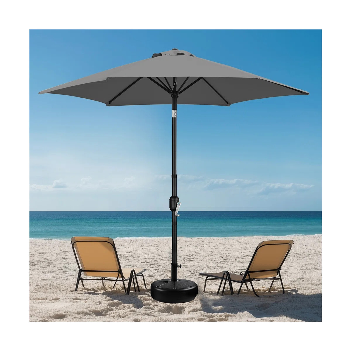 Spirica 95" H Push-Button Tilt Market Umbrella | Wayfair North America