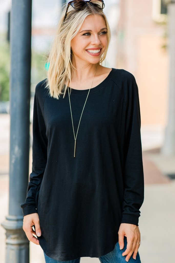 Easy Like Sunday Black Tunic | The Mint Julep Boutique