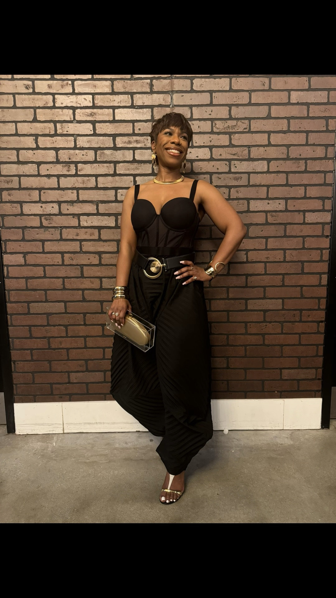 I had yet another all black cocktail attire wedding to attend, but I REFUSED to buy another black dress. Instead I opted for separates in my closet and elevated the look with bolder accessories. The pants are by LFJ which you can find online  These shoes are a few seasons old from Louboutin purchased during the Bergdorf end of season sale, which I highly recommend shopping if you’re in town. #weddingguest 

#LTKStyleTip #LTKWedding #LTKSaleAlert