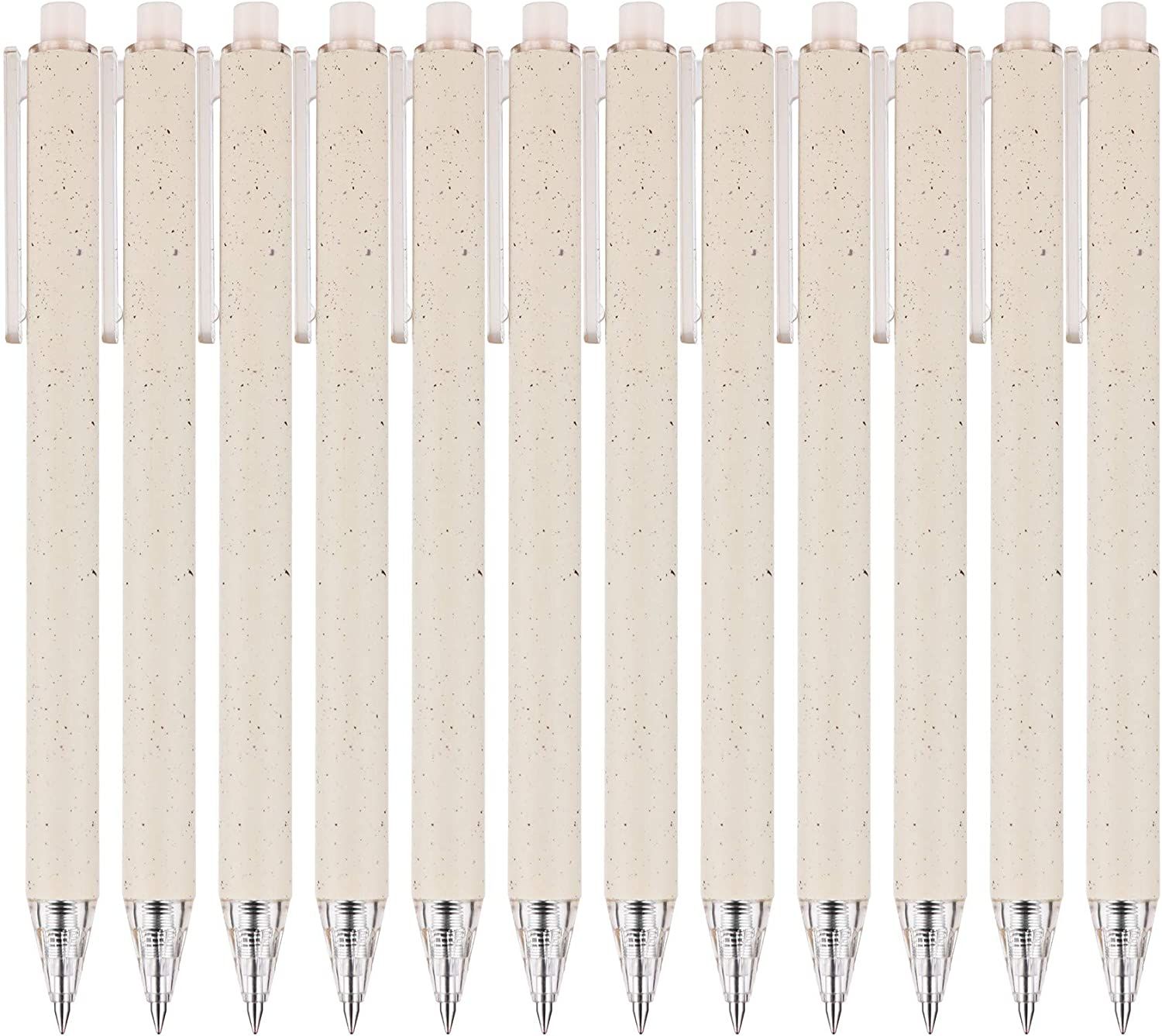 RIANCY Wheat-Straw Patterns Retractable Gel Pens Fine Points, 0.5 mm,12-Pack, Black Ink Ballpoint... | Amazon (US)