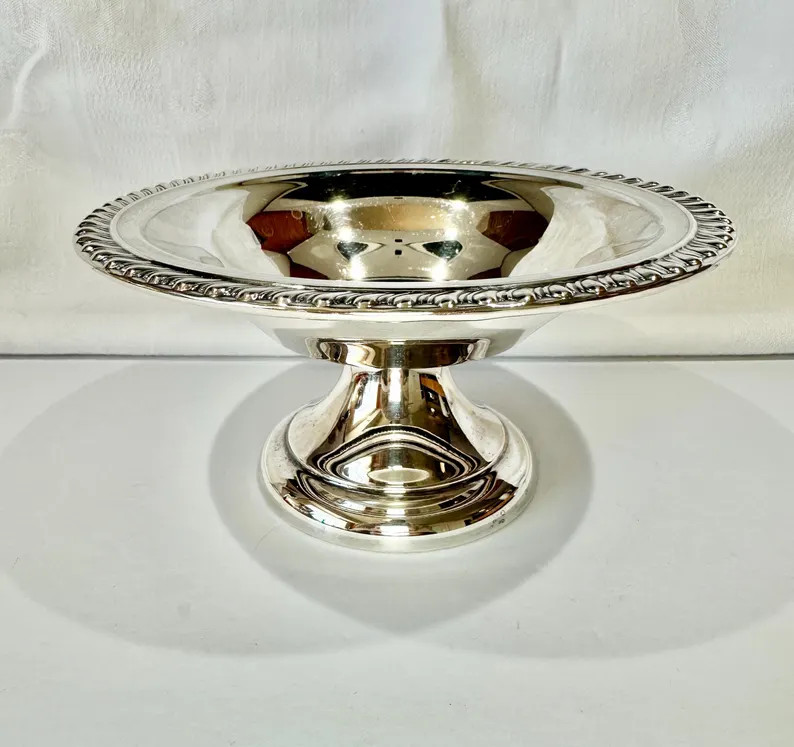 Vintage EPNS Pedestal Silver Plate Bowl Rope Rim 16 Cm - Etsy | Etsy (US)