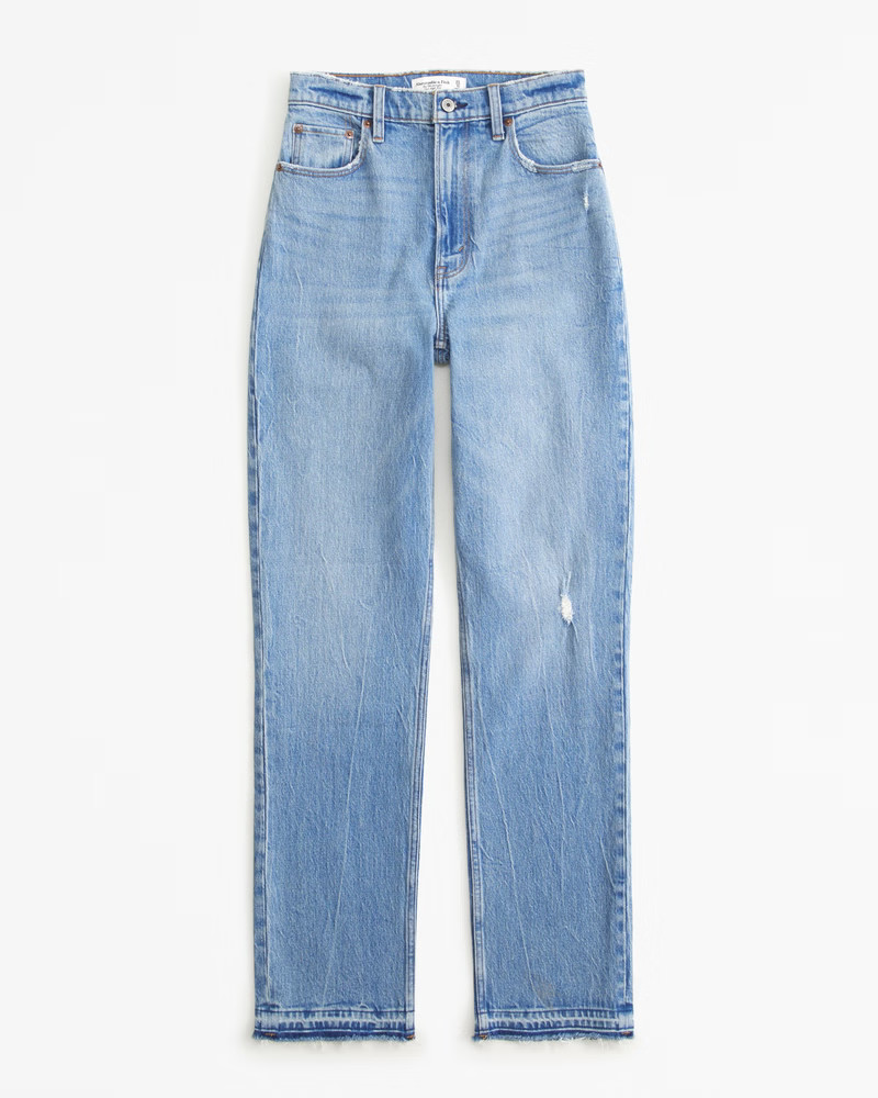 Women's Ultra High Rise 90s Straight Jean | Women's Bottoms | Abercrombie.com | Abercrombie & Fitch (US)