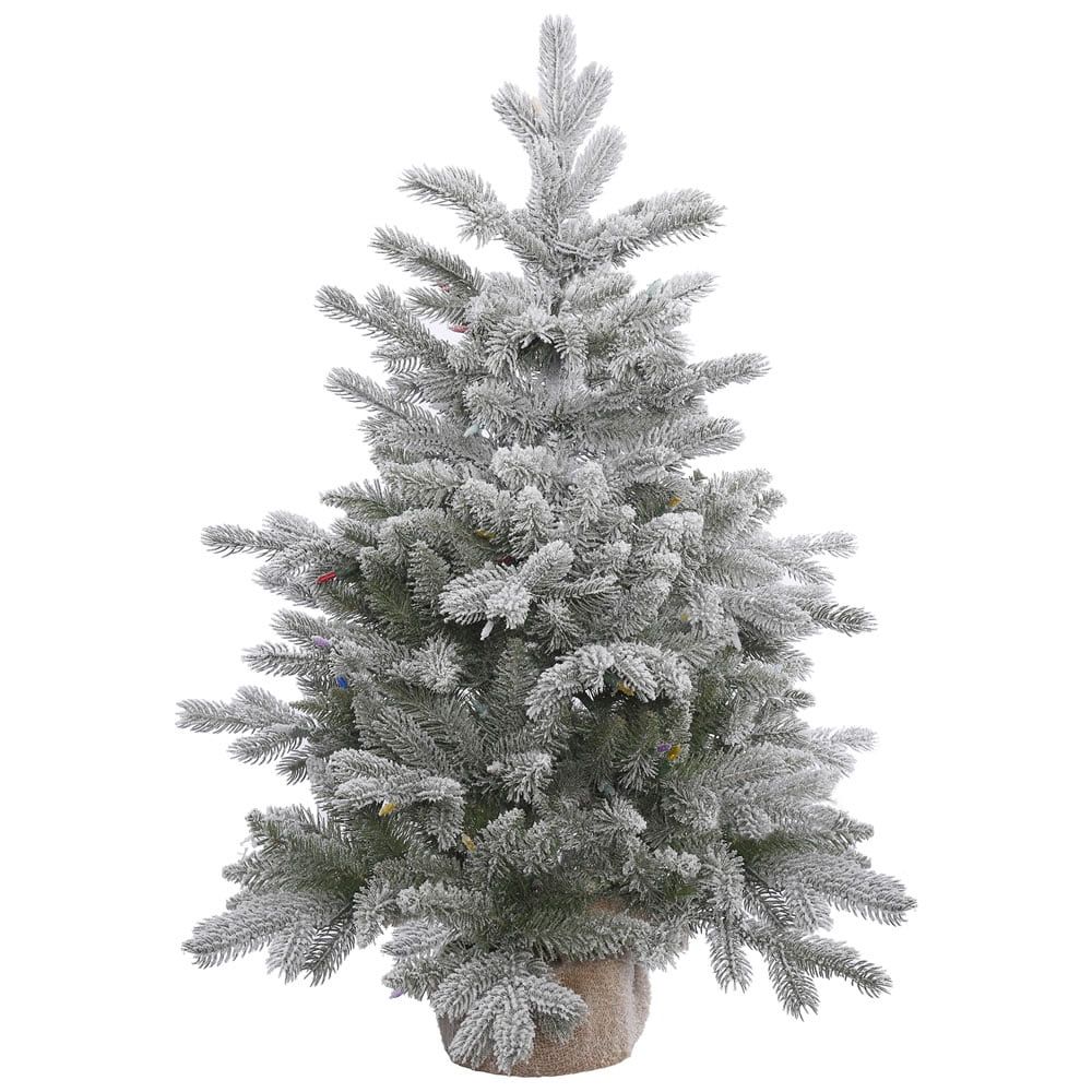 Vickerman Unlit 3' Frosted Sable Pine Artificial Christmas Tree | Walmart (US)
