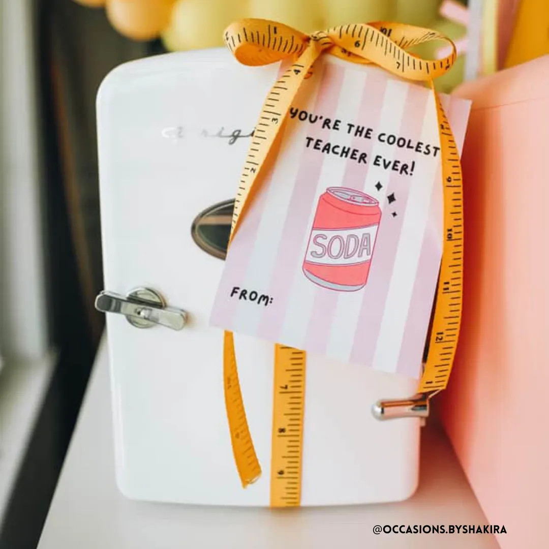 Printable Teacher Gift Tag | Appreciation Day Soda Gift Tag | Cooler Teacher Thanks | Soda-lighte... | Etsy (US)