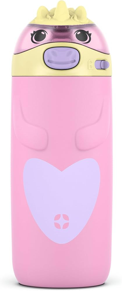 Ello Ellies 12oz Vacuum Insulated Stainless Steel Kids Water Bottle with Straw and Built-in Carry... | Amazon (US)