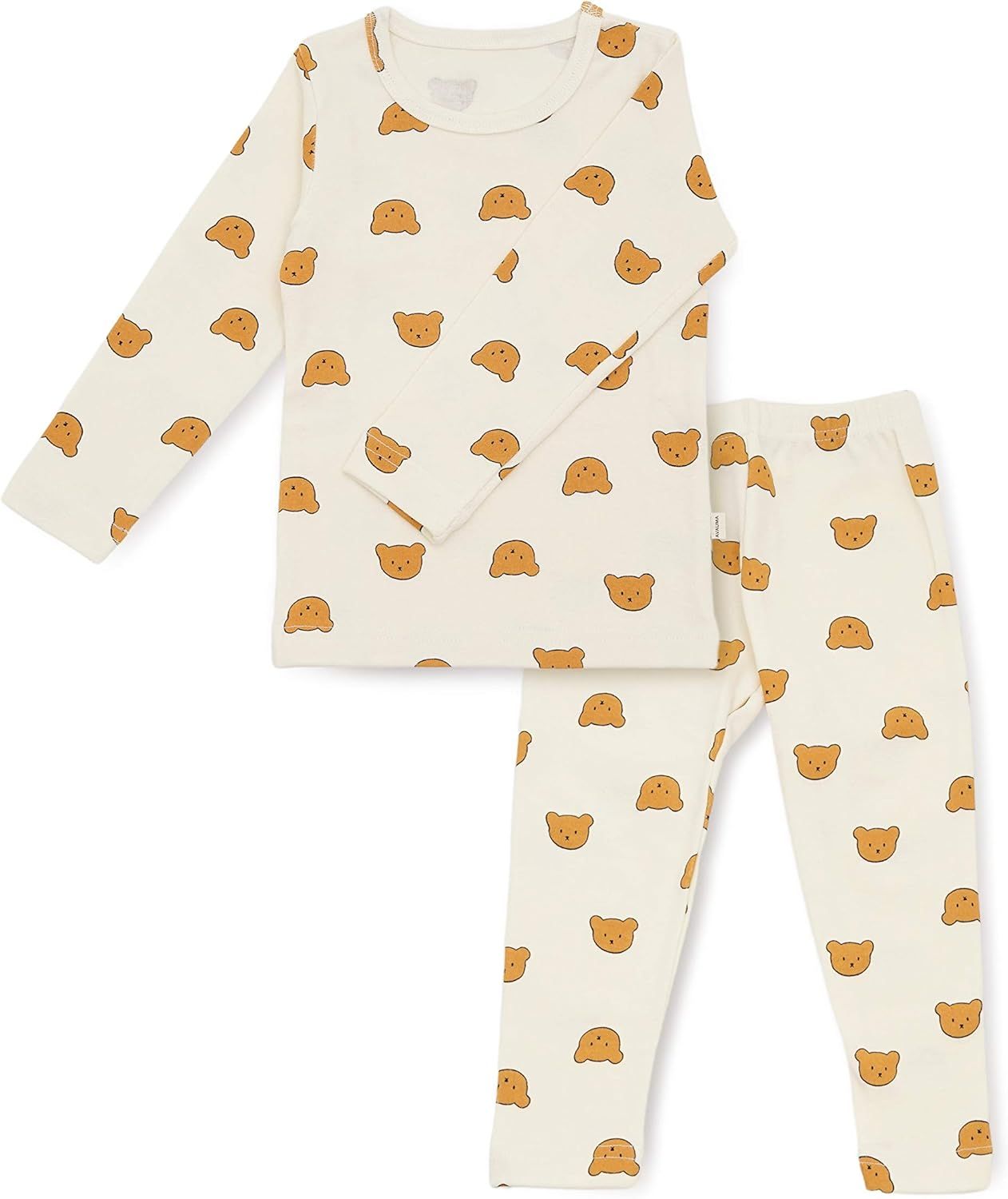 AVAUMA Baby Boys Girls Pajama Set 6M-8T Kids Cute Toddler Snug fit Pjs Cotton Sleepwear | Amazon (US)