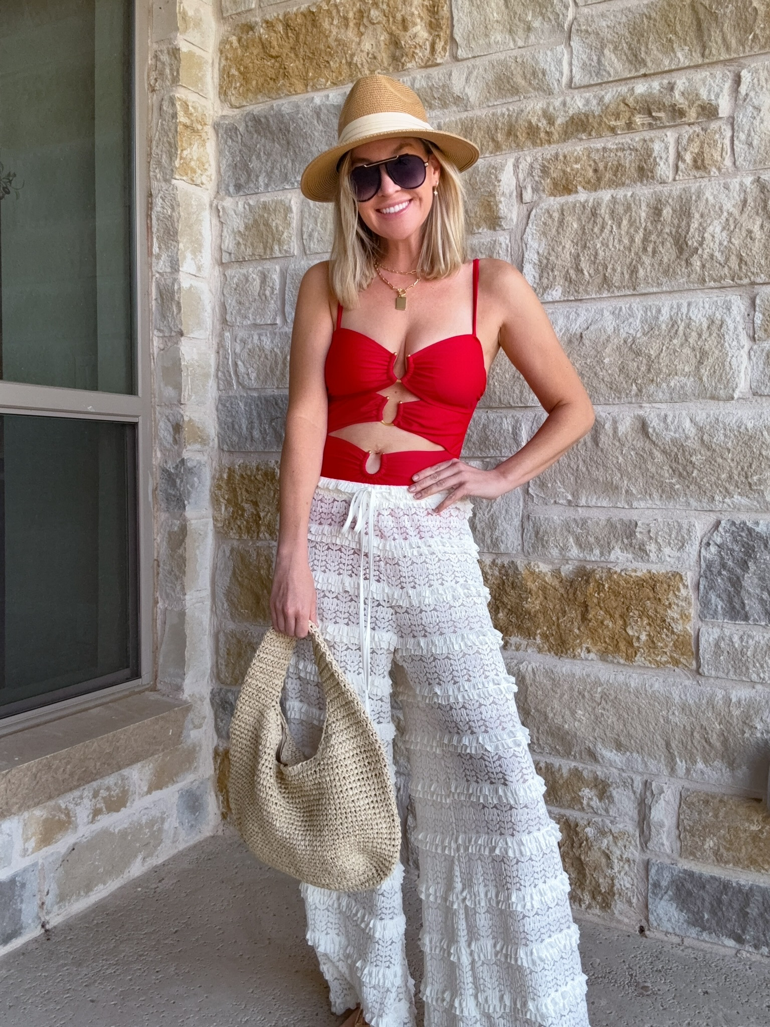 Vacation outfit inspo! These cover up pants are so cute! Fits tts! 

#LTKgrwm #LTKSeasonal #LTKootd