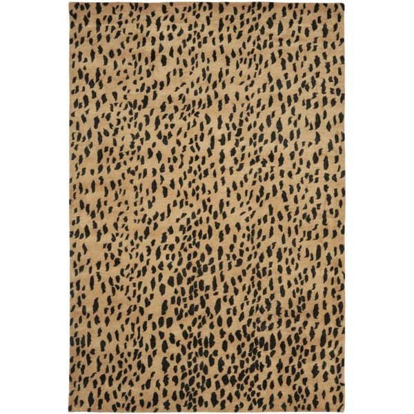 Chanler Animal Print Hand-Tufted Wool Beige/Brown Area Rug | Wayfair North America