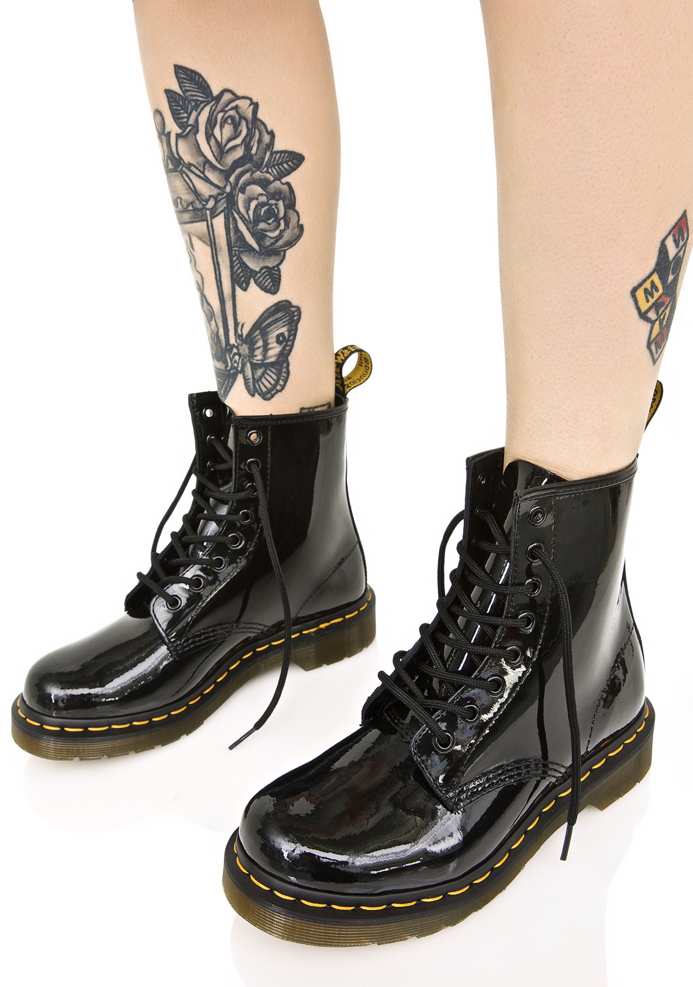 Dr. Martens Black Patent 1460 8 Eye Boots | Dolls Kill