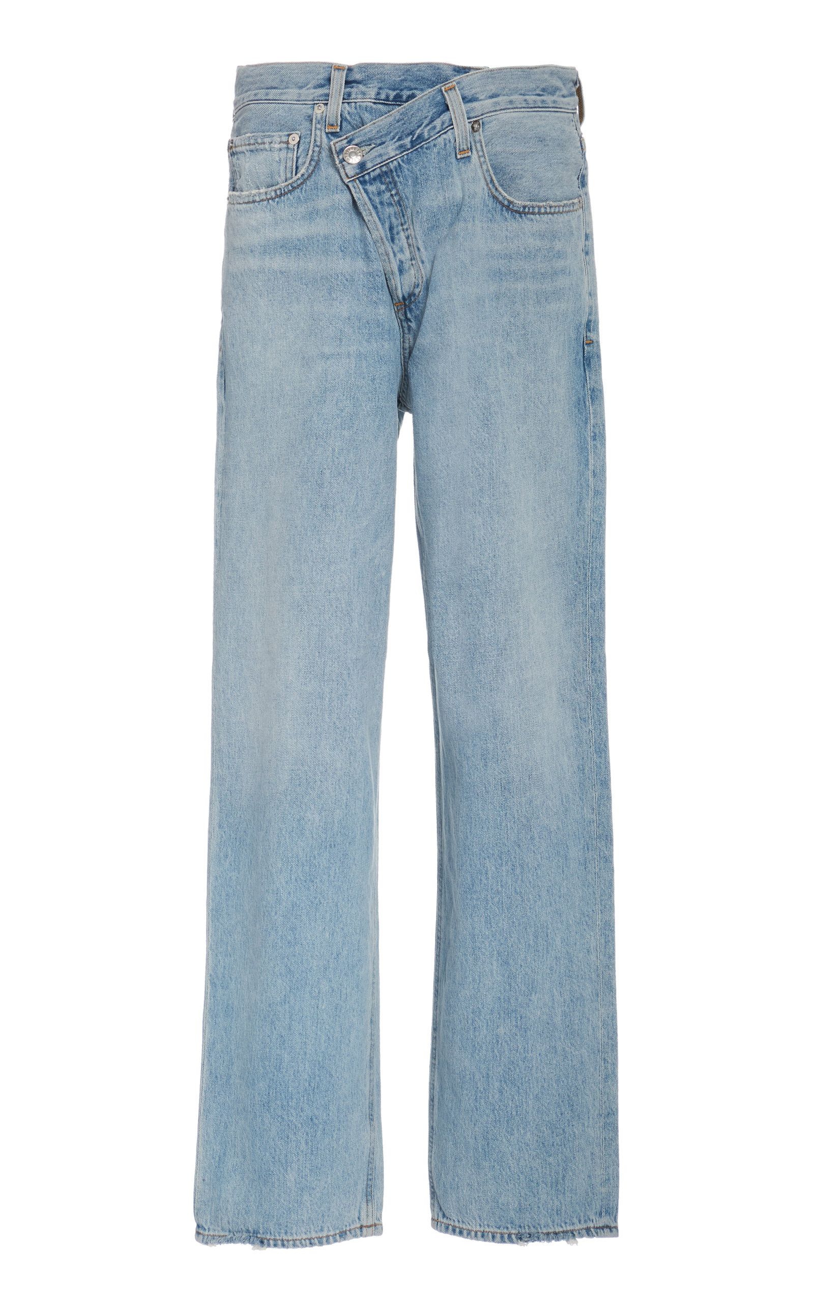 Criss Cross Upsized Mid-Rise Straight-Leg Jean | Moda Operandi (Global)