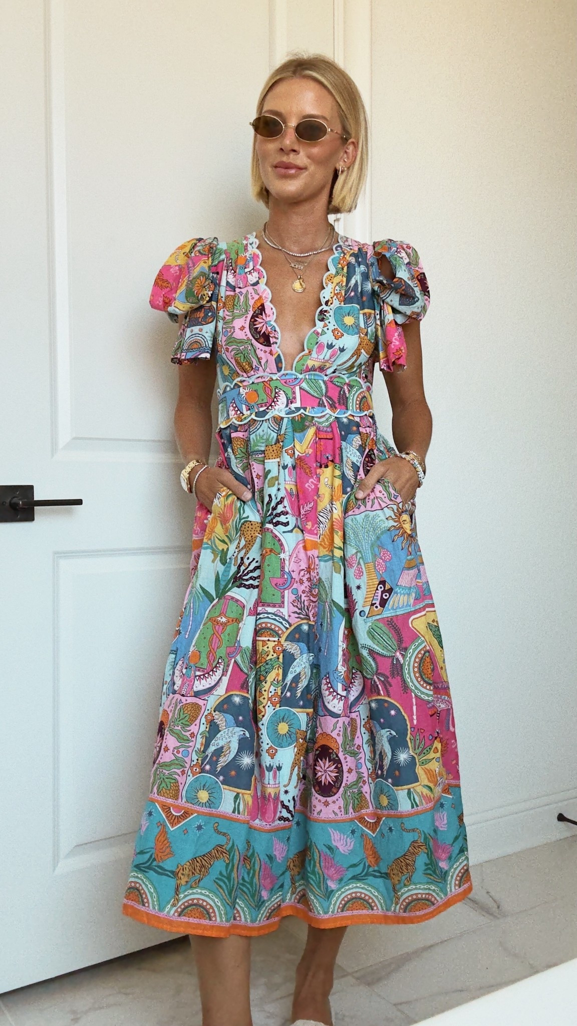 this dress is GREAT quality and on major sale!! One of my best recent sale finds and I got so many compliments on it 🩷🩵 

wearing size small! 

#LTKSaleAlert