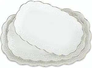 Kassel Ceramic Serving Platter Set | 14”/12”/10” Oval Serving Trays for Entertaining at Par... | Amazon (US)