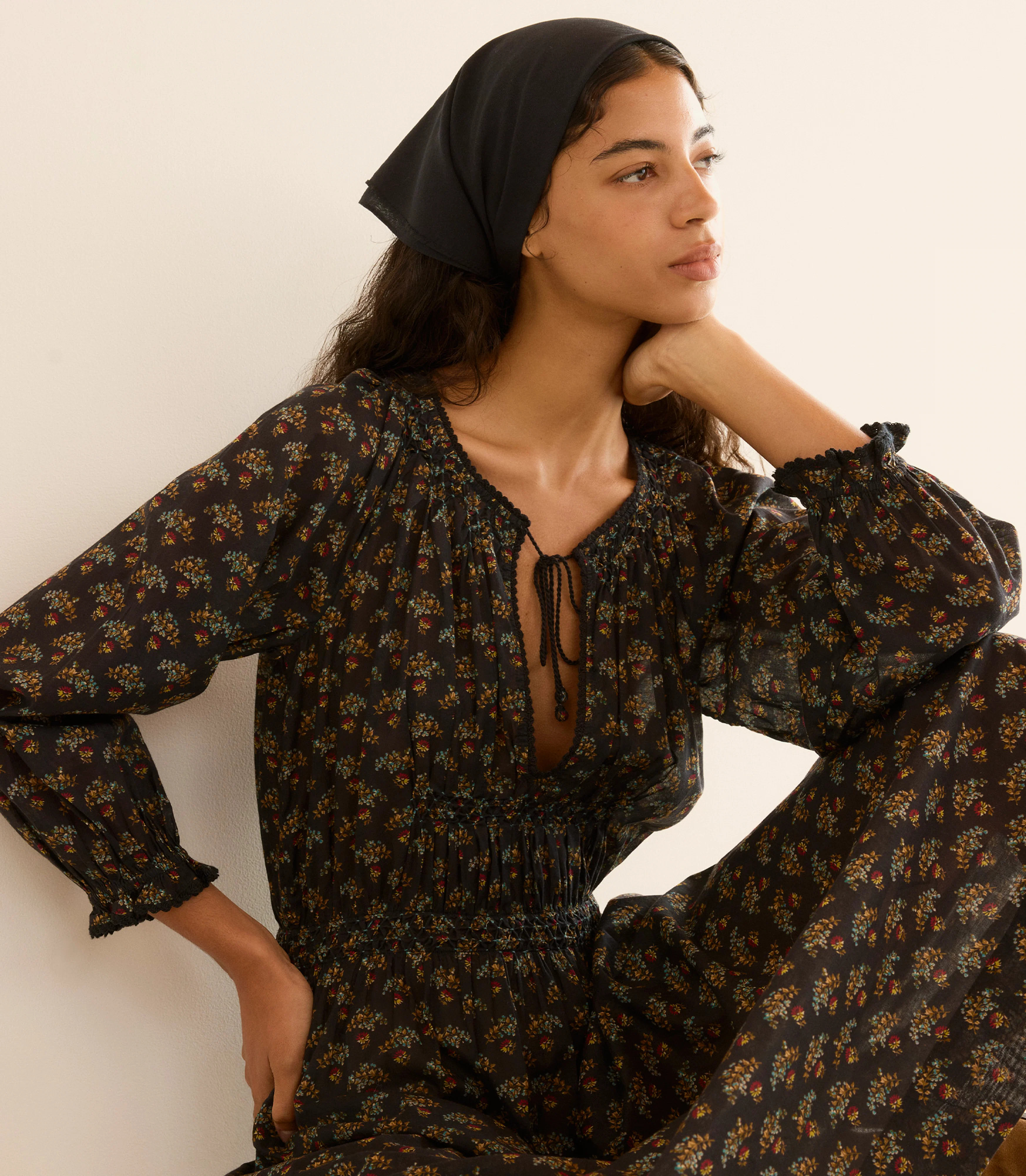 Delfina Dress - Delphinium Floral | D\u00d4EN | DOEN