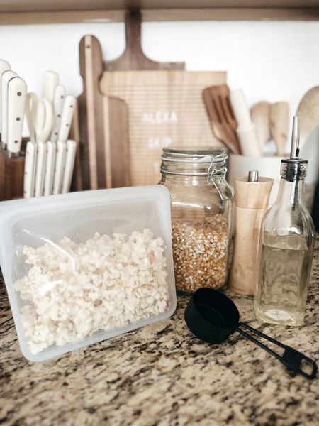 Make popcorn using a Stasher silicone reusable bag, coconut oil, and salt /seasoning!

#LTKFind #LTKhome #LTKunder50