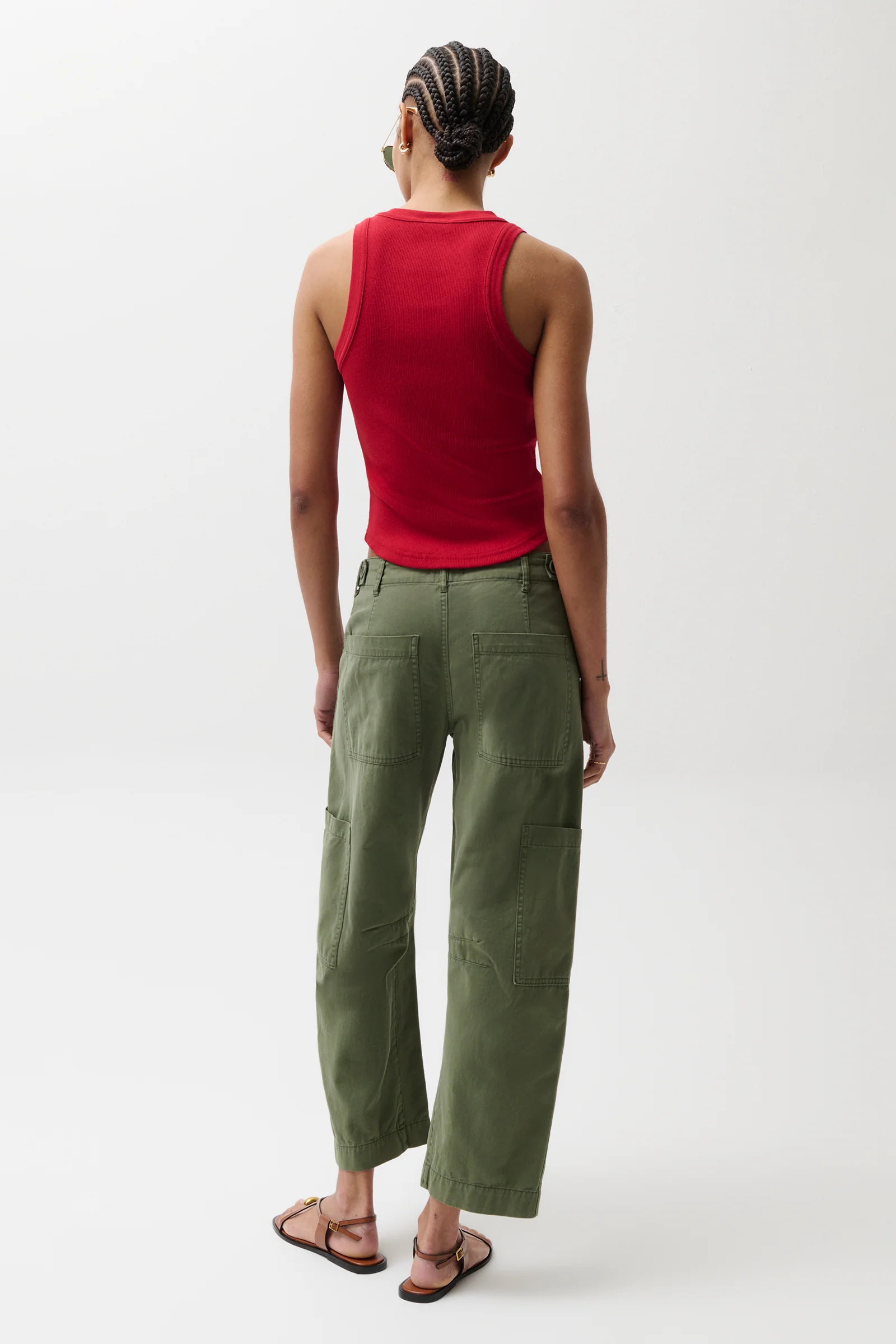 PETITE Sabrina Curved Utility Pants - Meadow | Pistola Denim