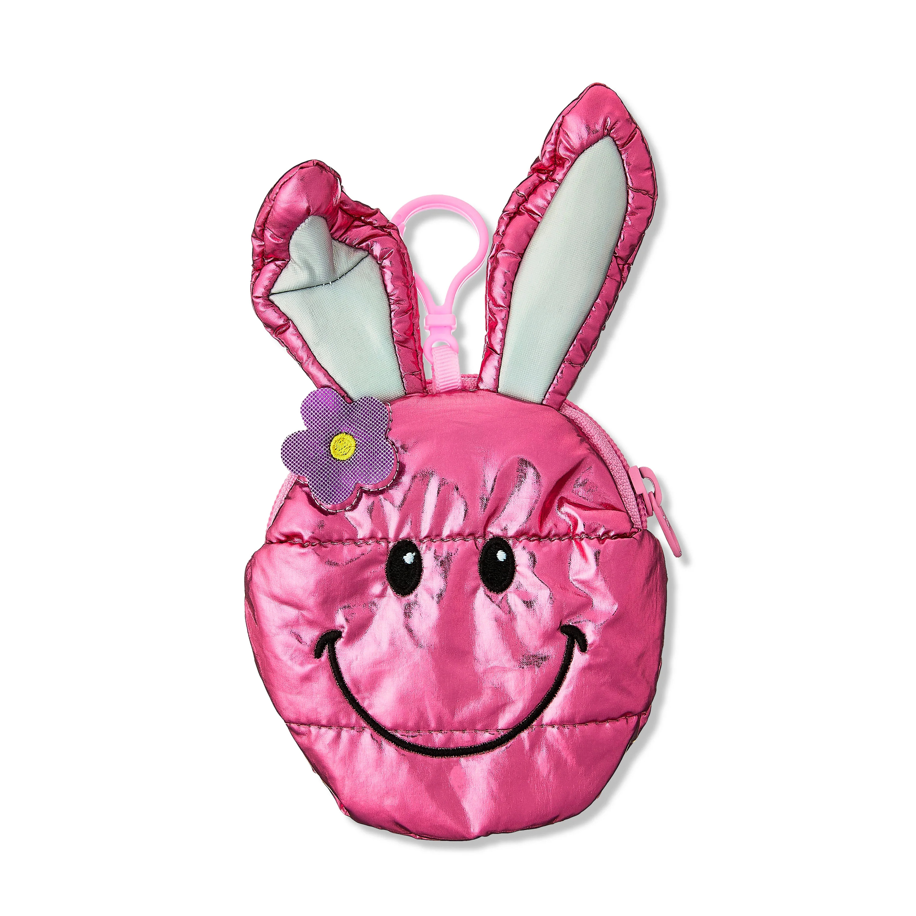 Easter Smiley Face Coin Purse, Shiny Pink, by Way To Celebrate | Walmart (US)