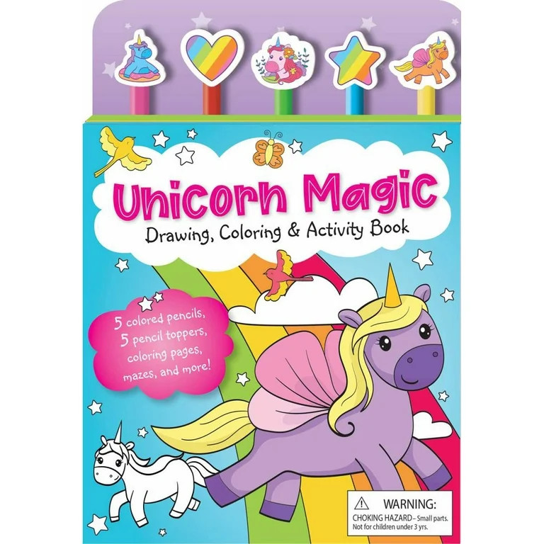 Unicorn Magic Pencil Toppers: Drawing, Coloring and Activity Book (Hardcover) | Walmart (US)