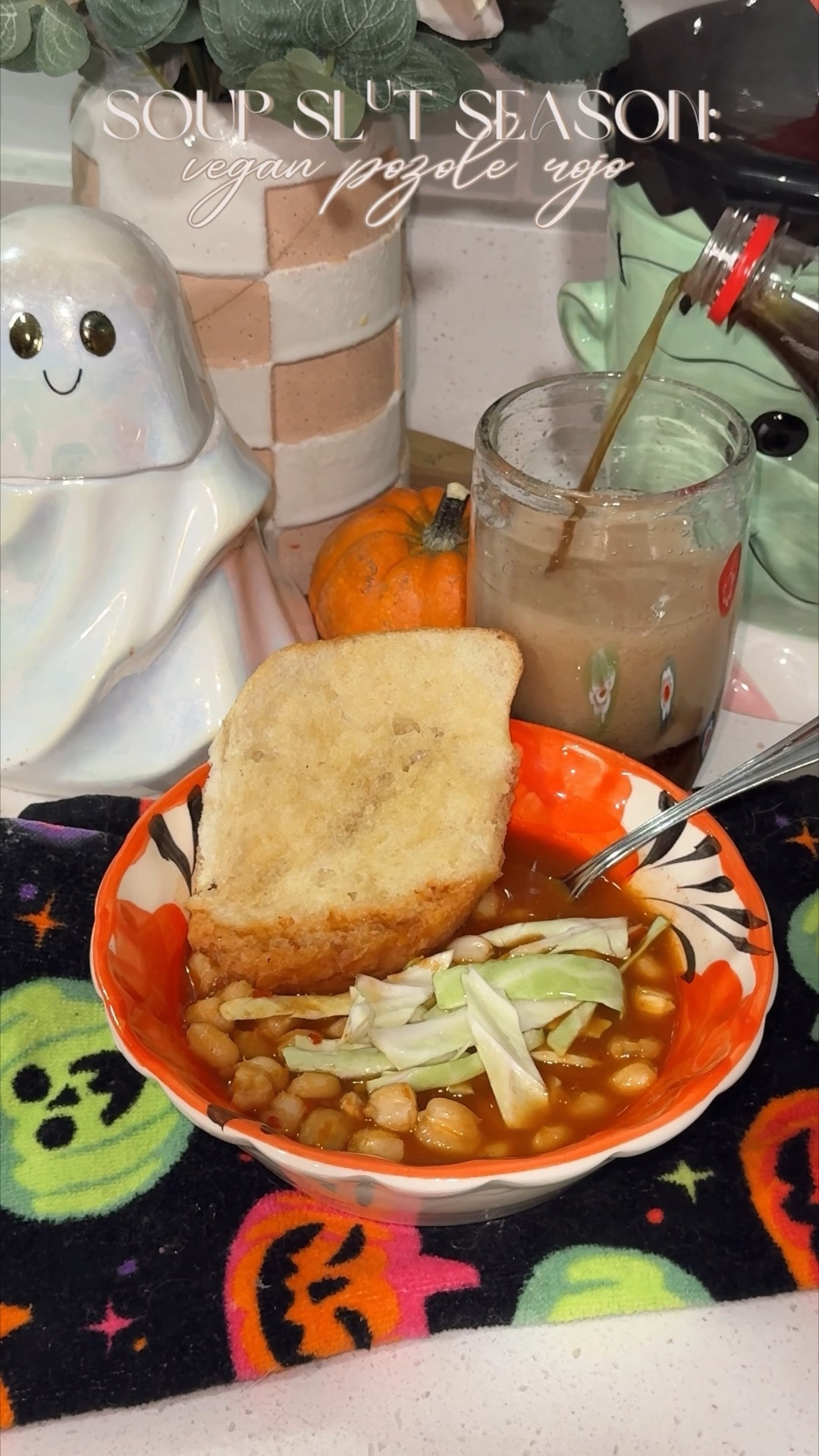 
I love soup, and it is soup season, so welcome back to my series: Soup Sl^t Szn!
.
Today’s recipe: Vegan Pozole Rojo, a delectable spicy corn soup that is a cold-weather staple in my house. If you have never had pozole, seriously, it is life-changing, simple to make, and feeds a whole family for days on end. Don’t forget to dress up your bowl with some of my favorite toppings: onion, shredded cabbage, freshly squeezed lime juice, and avocado. Personally, I am a vegetarian, but I do serve shredded chicken on the side for my meat-eating family members to add to their own bowls.
.
As always, the recipe is at the end, ready for you to screenshot!
.
#soupseason #pozole #pozolerojo 

#LTKGiftGuide #LTKFindsUnder50 #LTKSeasonal