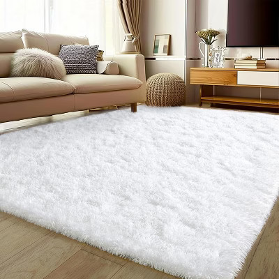 LOVEVOOK 5x7 Feet White Rugs for Living Room, Fluffy Area Rugs for Bedroom, Soft Carpet Non-Slip Fuzzy Shag Rugs Indoor | Target