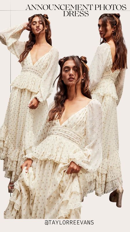 Announcement photos dress
Free people
Free people dress
Maxi dress
Bump friendly
Holiday dress 
Rococo sand 

#LTKbump #LTKstyletip #LTKHoliday