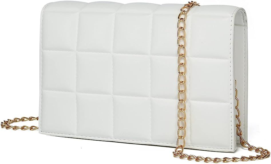 YIKOEE Quilted Chain Mini Shoulder Purse for Women | Amazon (US)