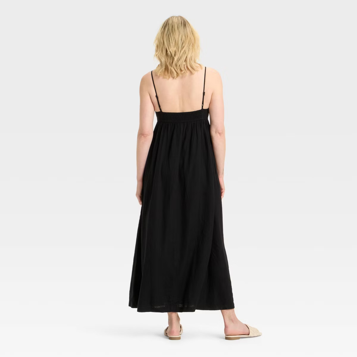 Women's Crewel Maxi A-Line Dress - A New Day™ Black | Target