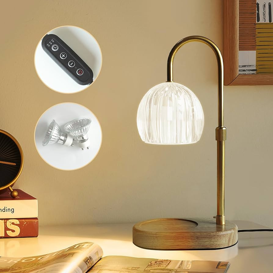 Gute Candle Warmer Lamp,Electric Candle Wax Warmer Lamp with Timer & Dimmer,Adjustable Height Can... | Amazon (UK)
