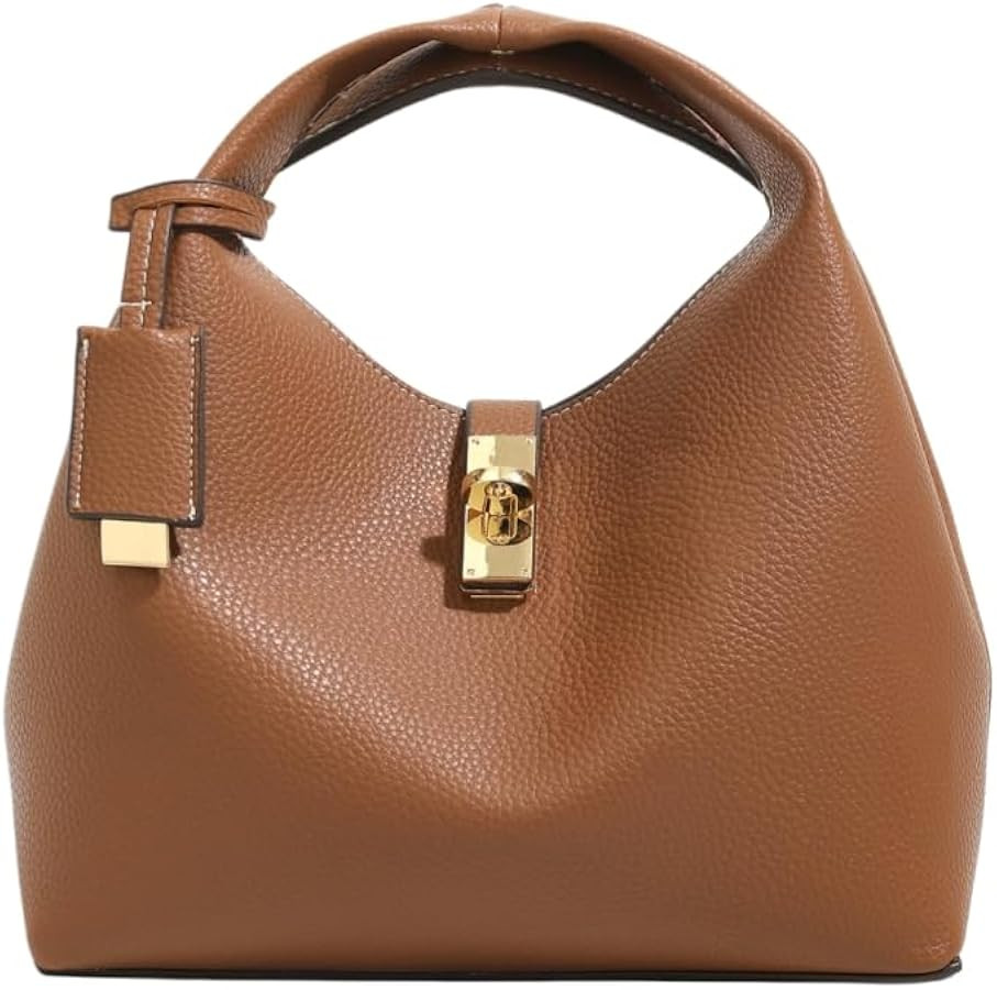 Vegan Leather Bucket Bag Shoulder Crossbody Handbags Purse | Amazon (US)