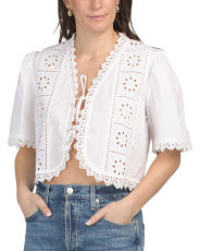 Eyelet Pintuck Top | Short Sleeve Tops | Marshalls | Marshalls