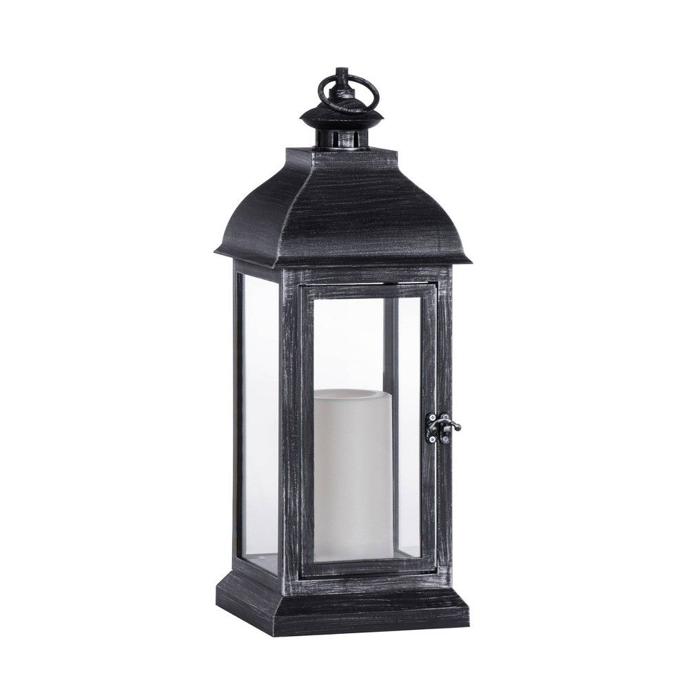 15.7"" Indoor/Outdoor Battery Operated Candle Lantern Black - Sterno Home | Target