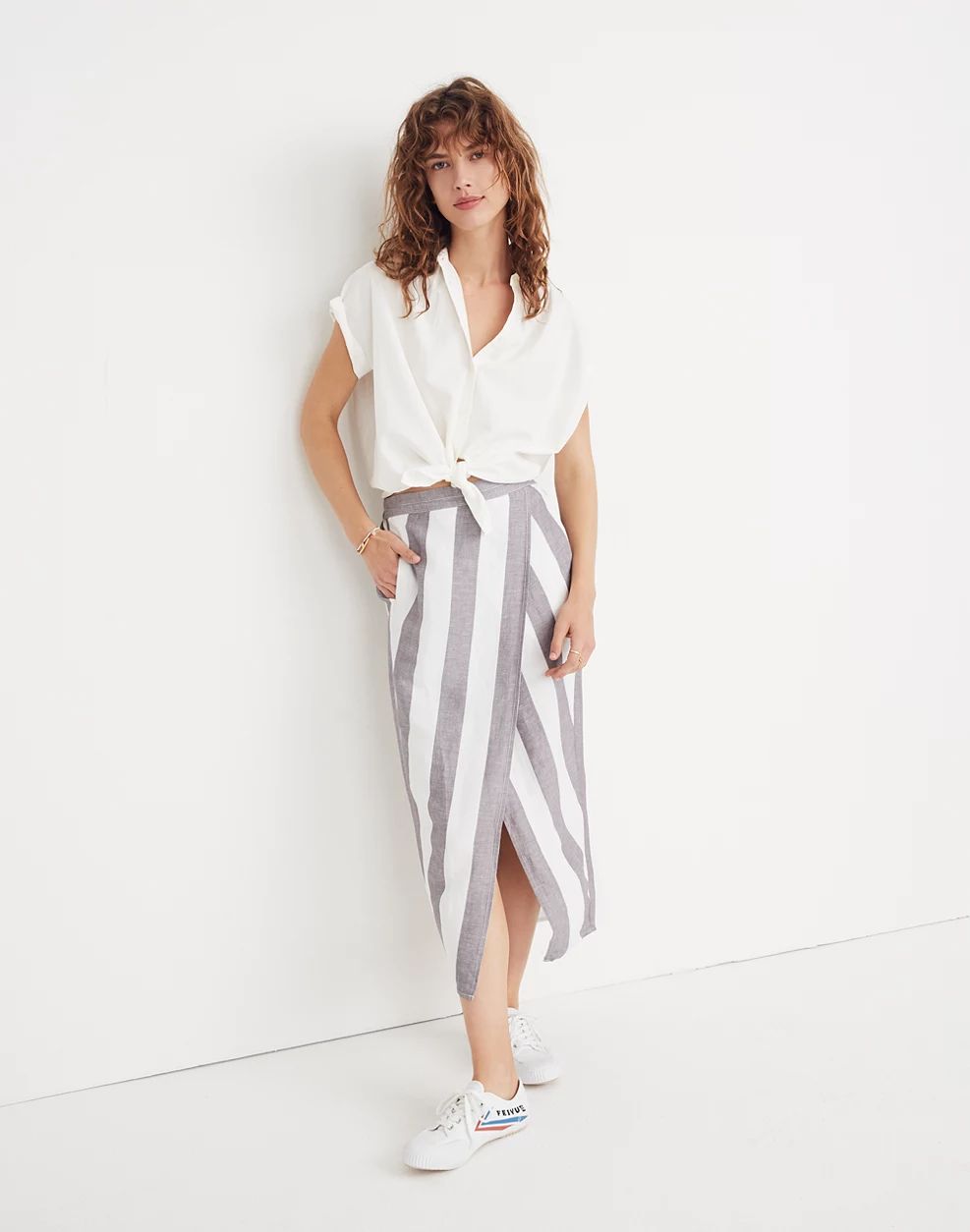 Striped Overlay Skirt | Madewell