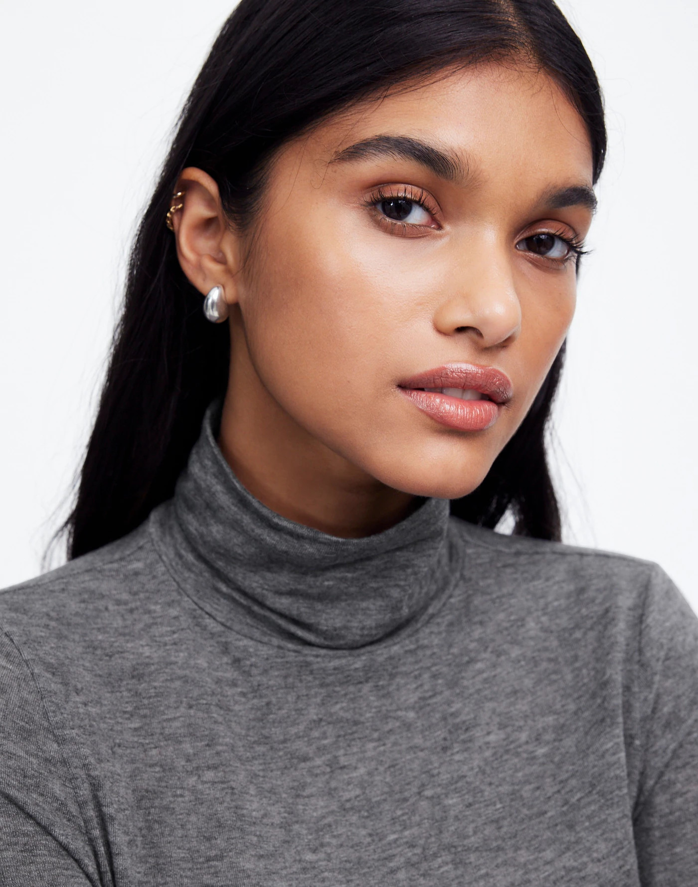 Wool-Blend Turtleneck Long-Sleeve Tee | Madewell | Madewell