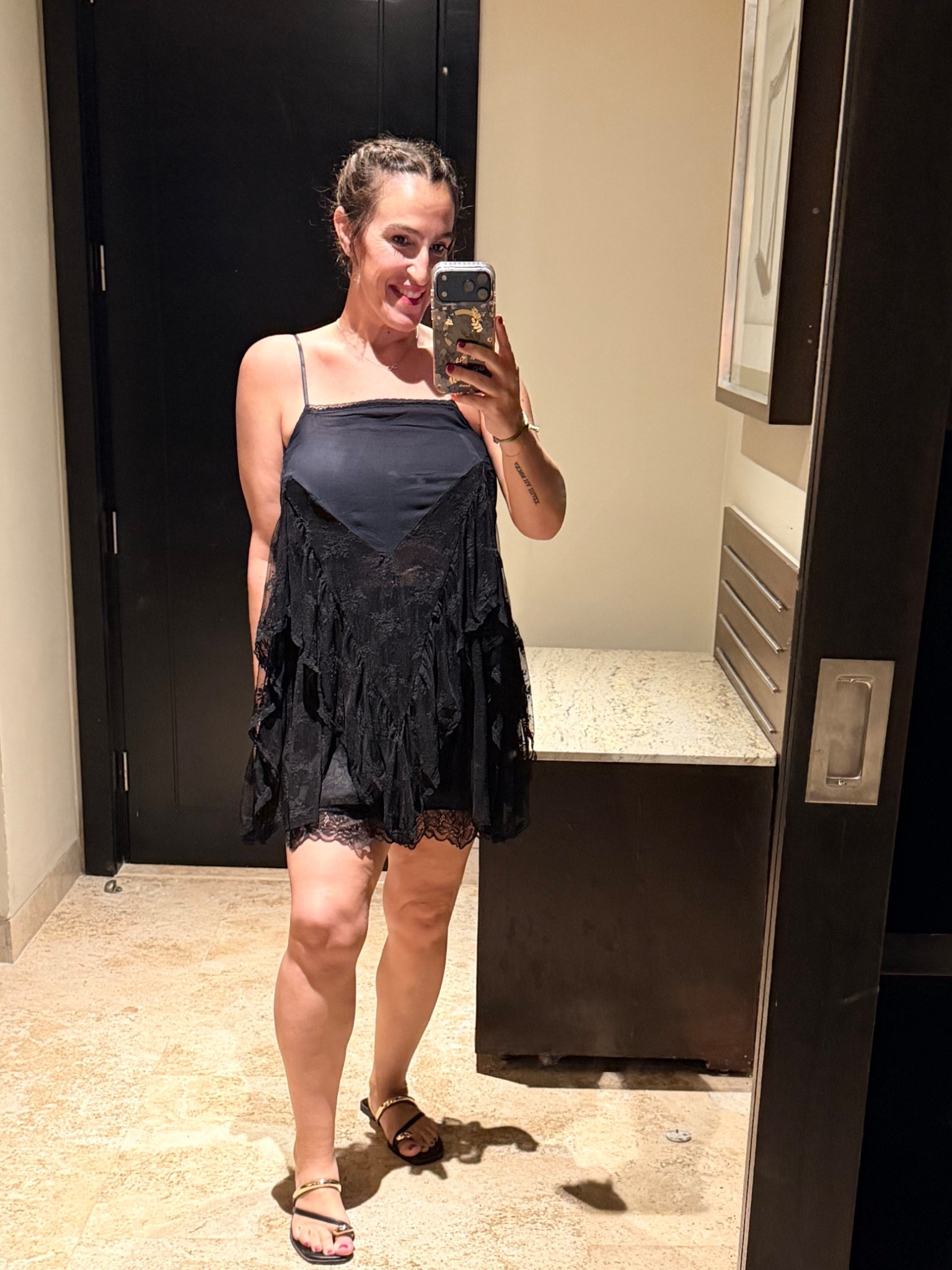 This slip top is gorgeous! I paired a satin skirt under for some length. I’m wearing a medium in both. 

#LTKootd #LTKOver40 #LTKdayinmylife