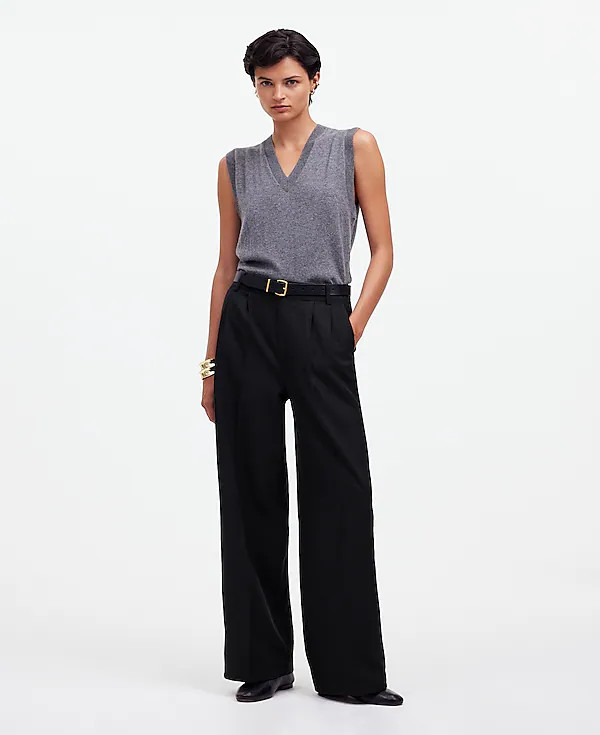 The Harlow Wide-Leg Pant in Drapey Twill | Madewell | Madewell