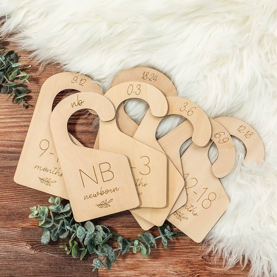Beautiful Wooden Baby Closet Dividers - Double-Sided Organizer for Newborn to 24 Months Size Clot... | Amazon (US)