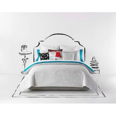 Deco Dot Platinum Duvet Cover Set Size: Twin | Wayfair North America