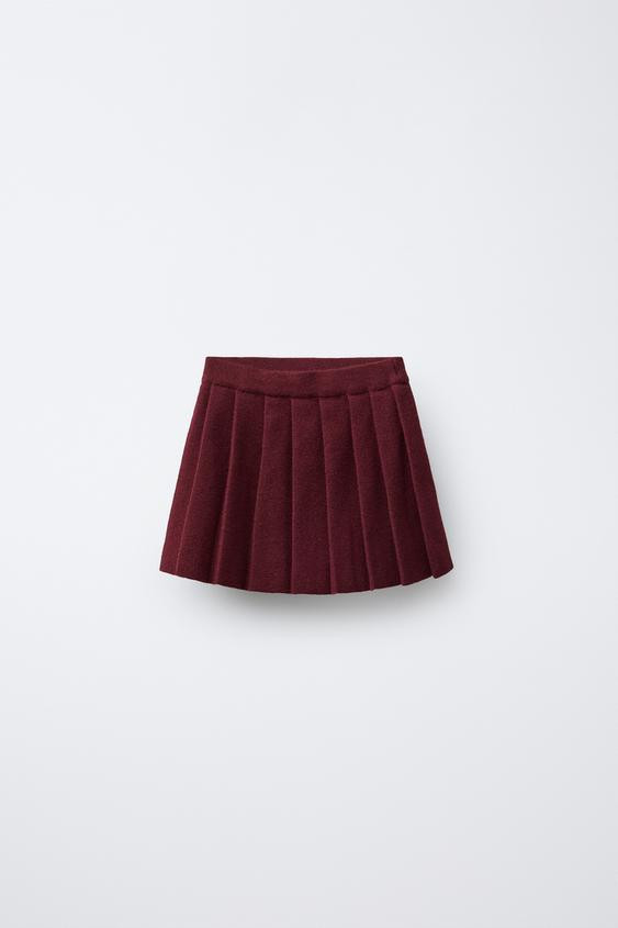 BOX PLEAT KNIT SKIRT | Zara US