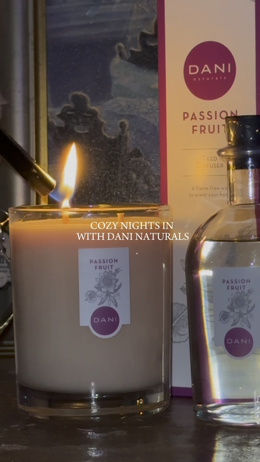 Cozy night in with @DANI Naturals 🕯️☁️✨ A perfect scent that smells refreshing! Shop my LTK for more amazing scents! #daninaturals #DaniNaturalsPartner 
#cozyathome #winddown #candle #passionfruit #ltk #ltkhome 

#LTKFindsUnder100 #LTKHome #LTKVideo