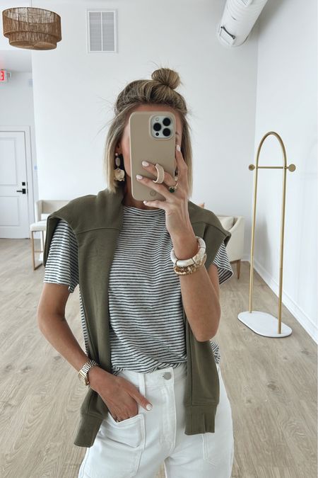 Loverly Grey’s outfit today! Wearing a 25 in the jeans and XS in the tee! 

#LTKFind #LTKstyletip #LTKSeasonal