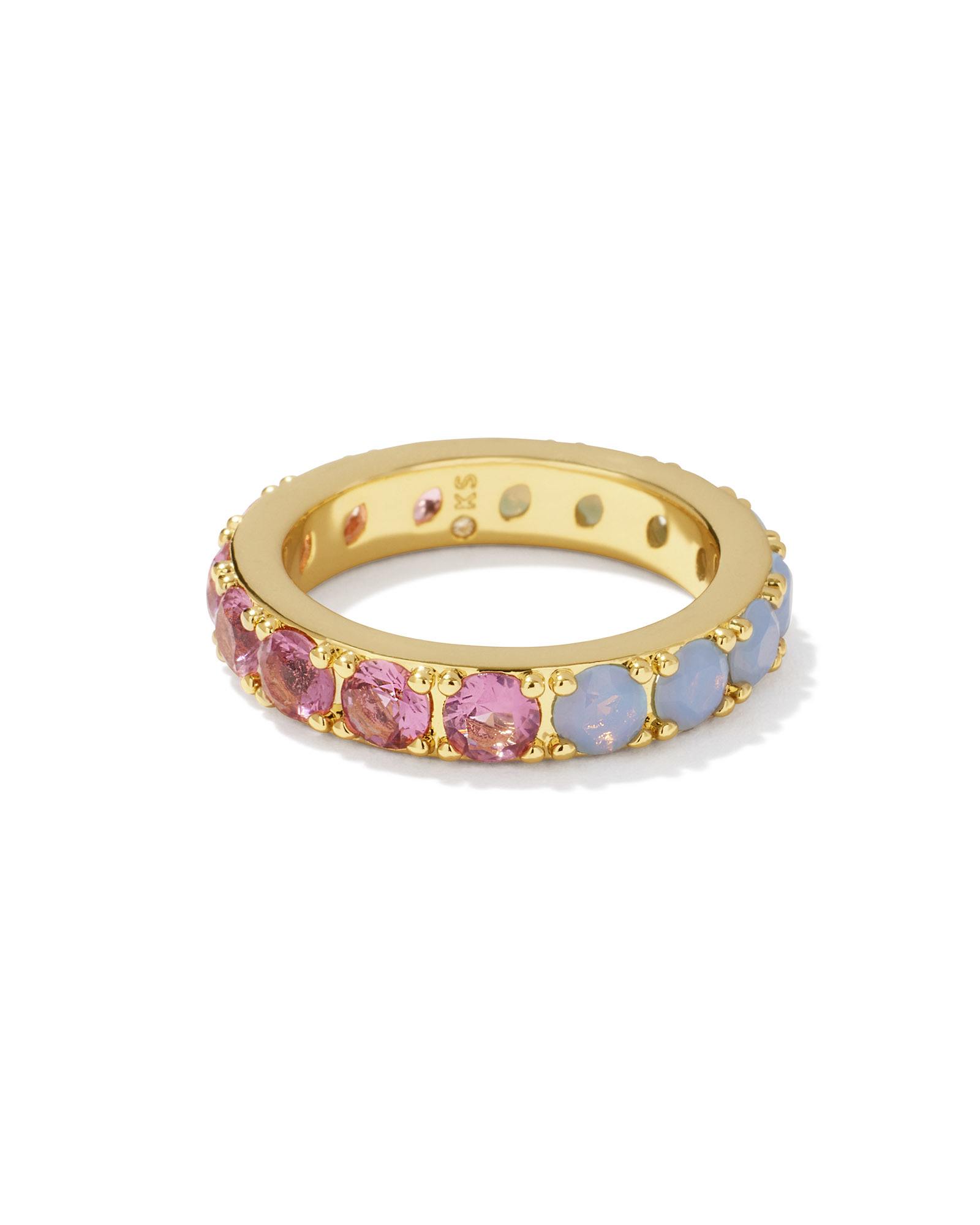 Chandler Gold Band Ring in Pink Blue Mix | Kendra Scott