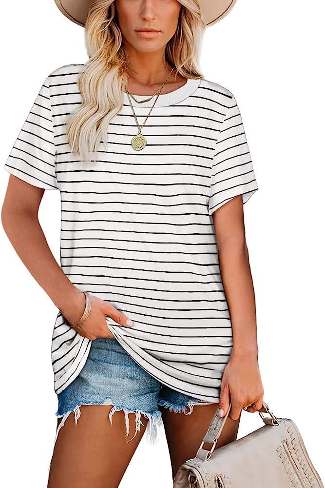 Striped Crew Neck Shirt | Amazon (US)