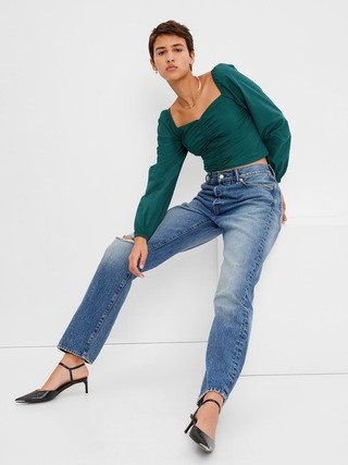 Puff Sleeve Sweetheart Top | Gap (US)