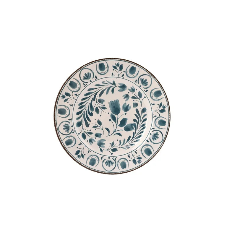 Better Homes & Gardens 11-inch Round Bamboo Melamine Dinner Plate, Blue | Walmart (US)