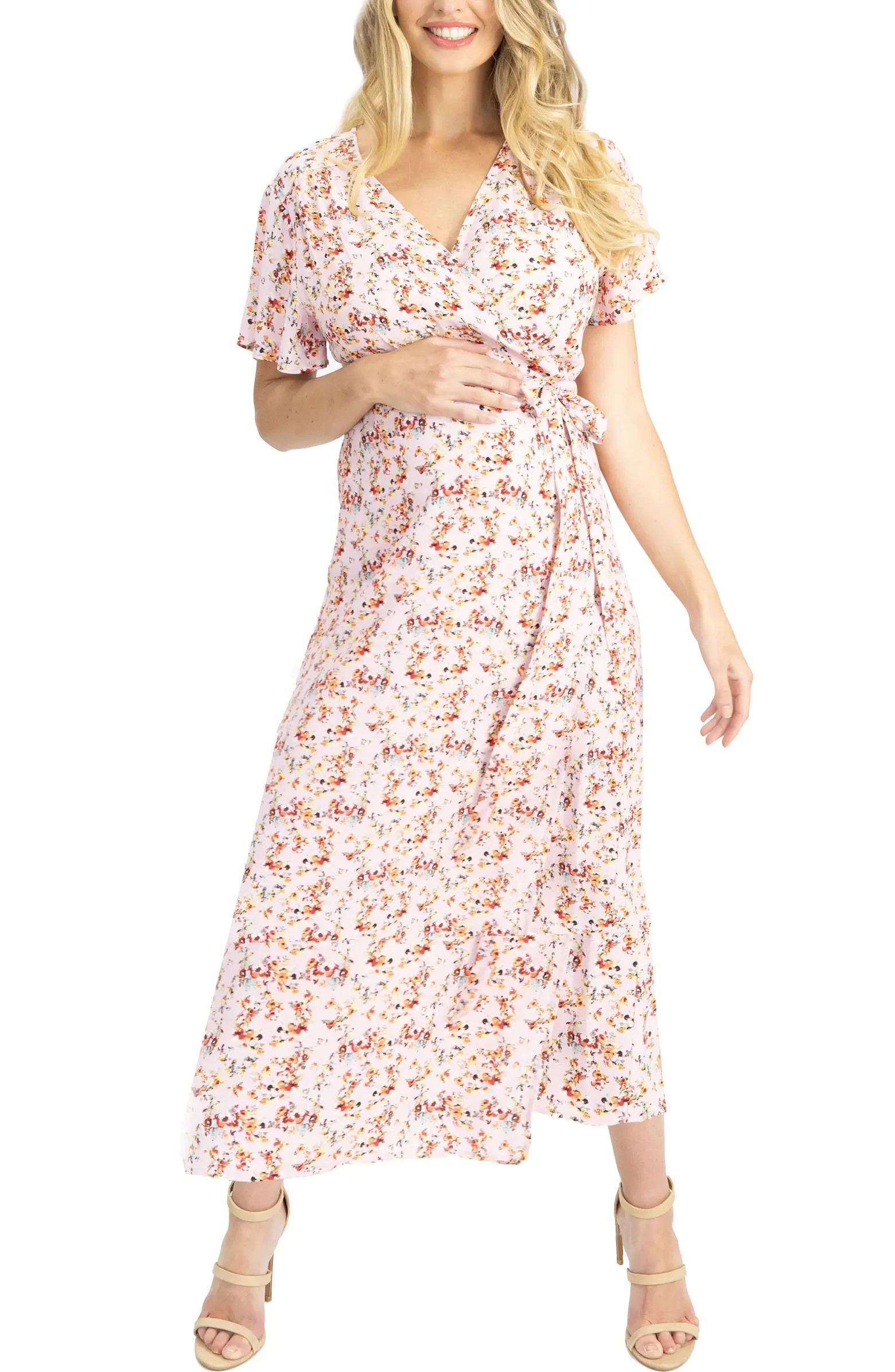 Angel Maternity Floral Maternity/Nursing Wrap Dress | Nordstrom | Nordstrom