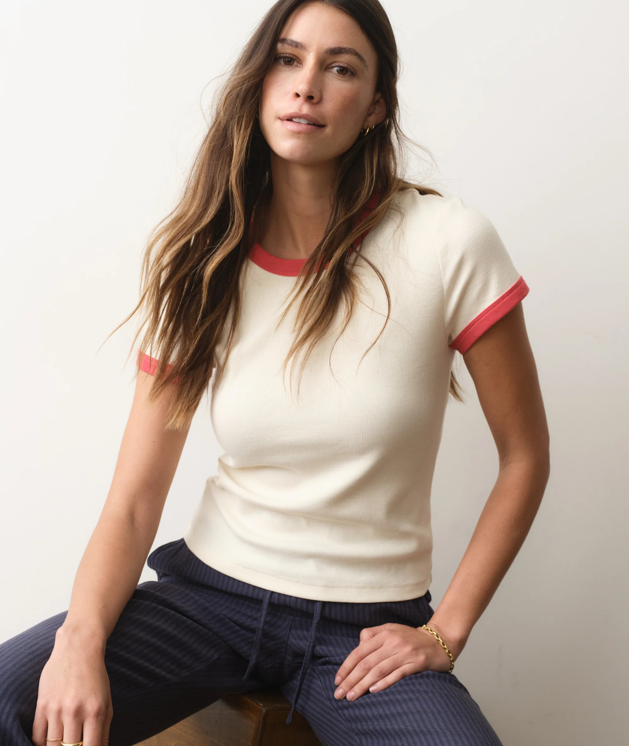 Lexi Rib Ringer Tee | Marine Layer