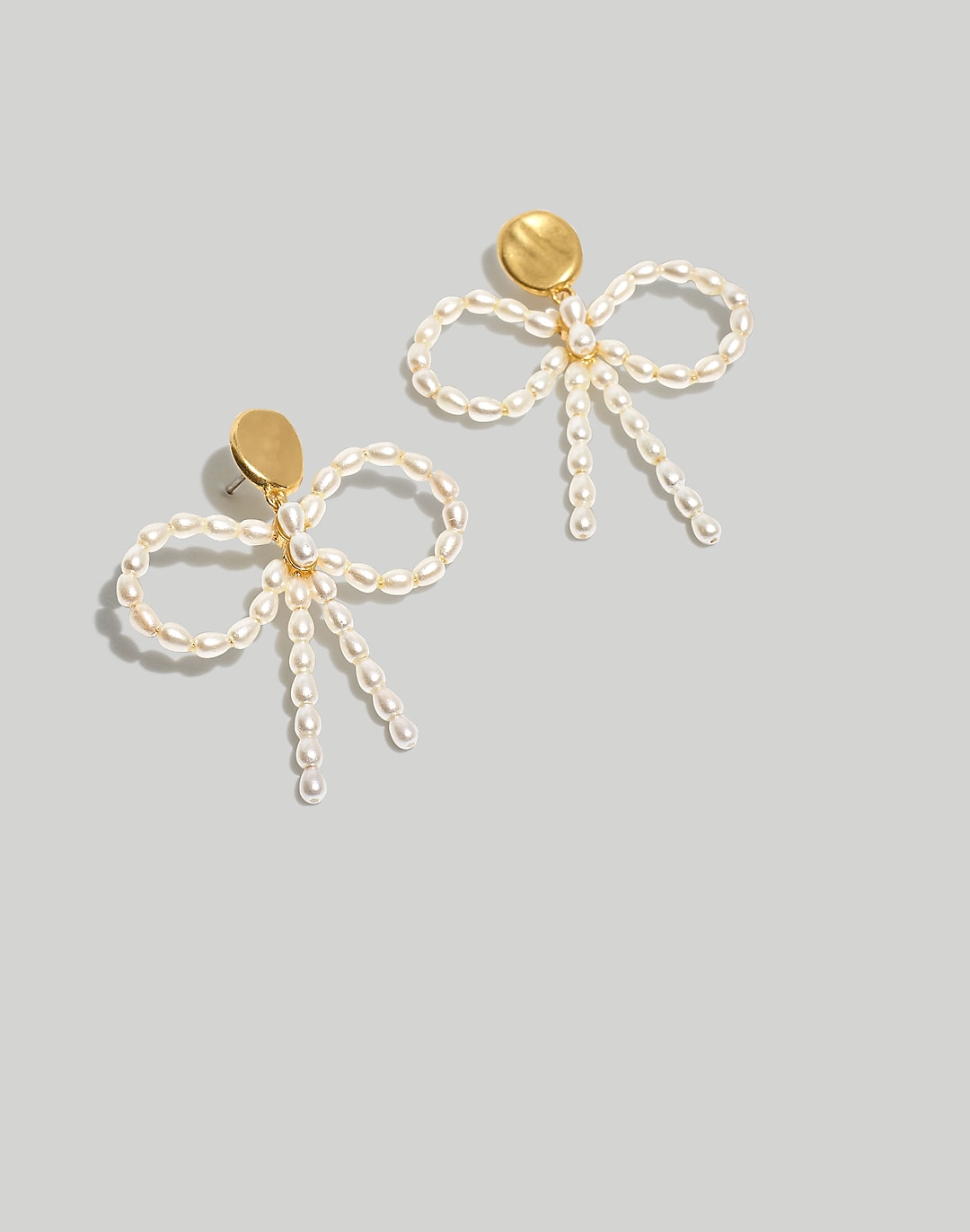 Pearl Bow Statement Earrings | Madewell