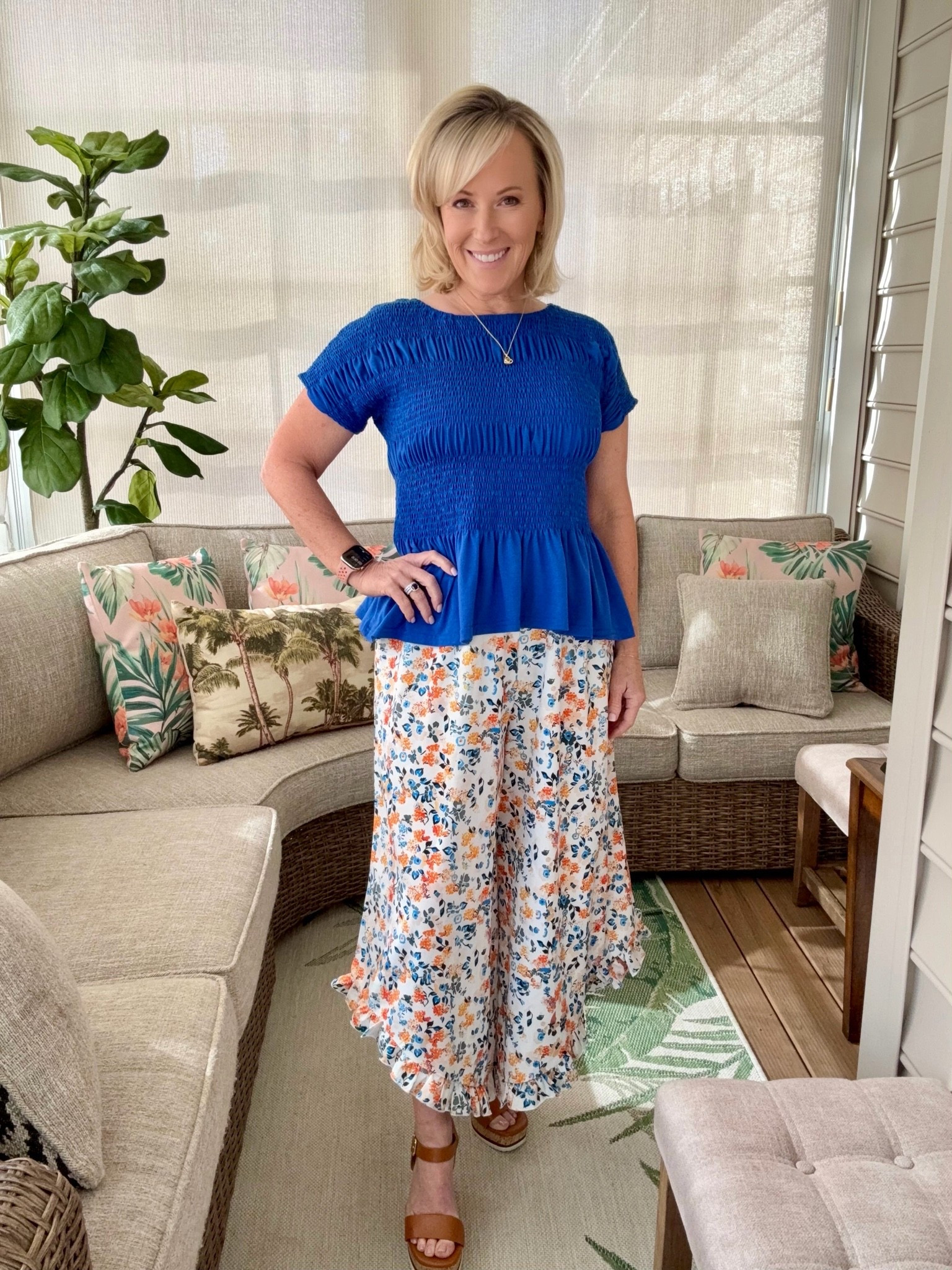 Not only is this outfit super cute and easy to style, but it’s so comfy you’ll want to wear it all summer long! I paired the top of one of my go-to summer sets with these adorable ruffled beach pants to create the ultimate summer look. It’s so simple to mix and match this outfit with all of your favorites and it pairs perfectly with my neutral wedges. Shop my look!

#LTKootd #LTKSeasonal #LTKOver40
