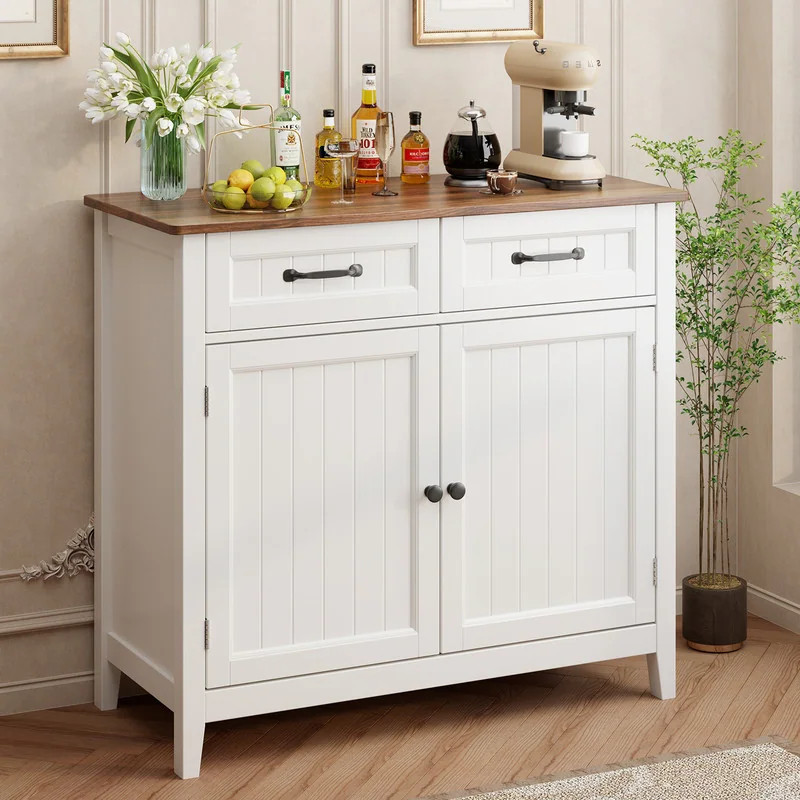 Kitchen Sideboard Buffet Storage Cabinet with 2 Drawers | Bed Bath & Beyond
